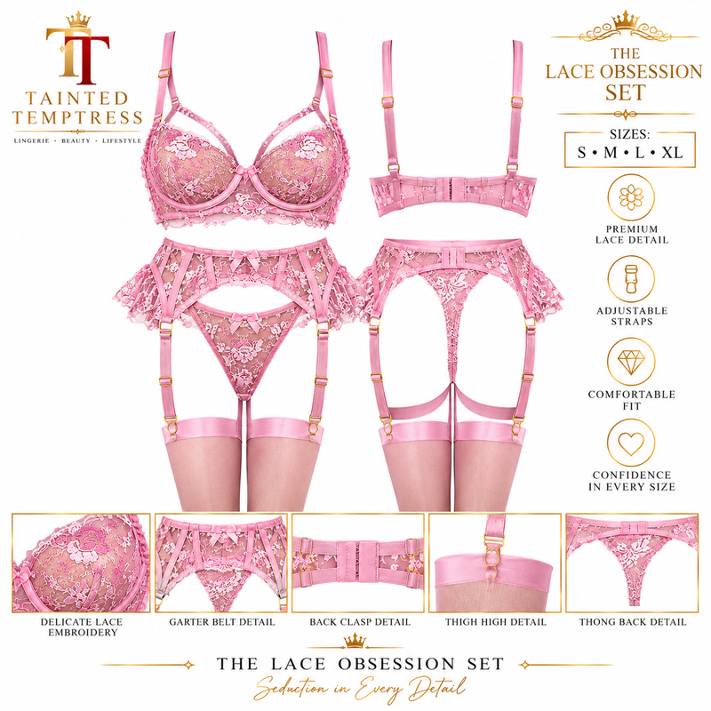 Pink Lace Obsession Set